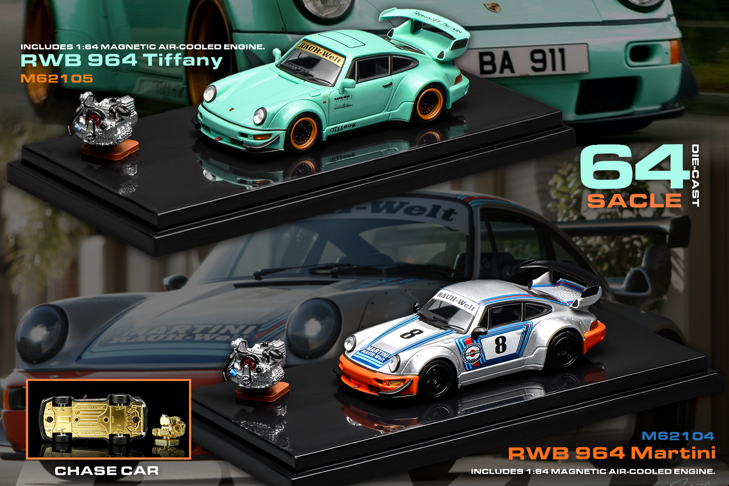 (Pre-Order) Motorhelix - RWB 964 ( Tiffany | Martini )