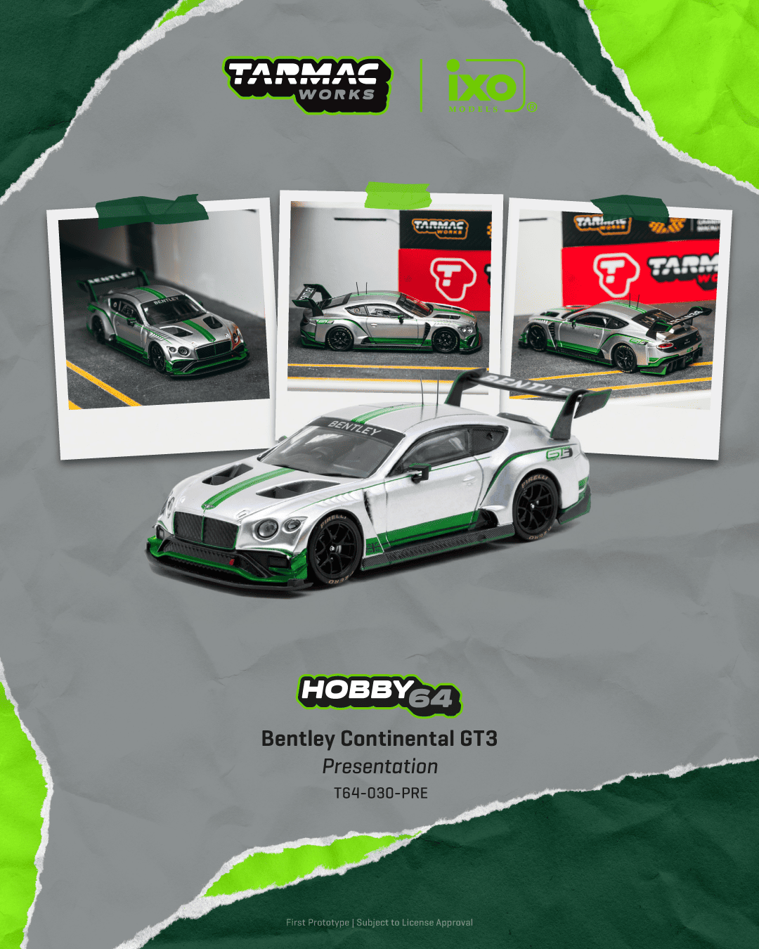 (Pre-Order)(T64-030-PRE)Bentley Continental GT3 - Presentation
