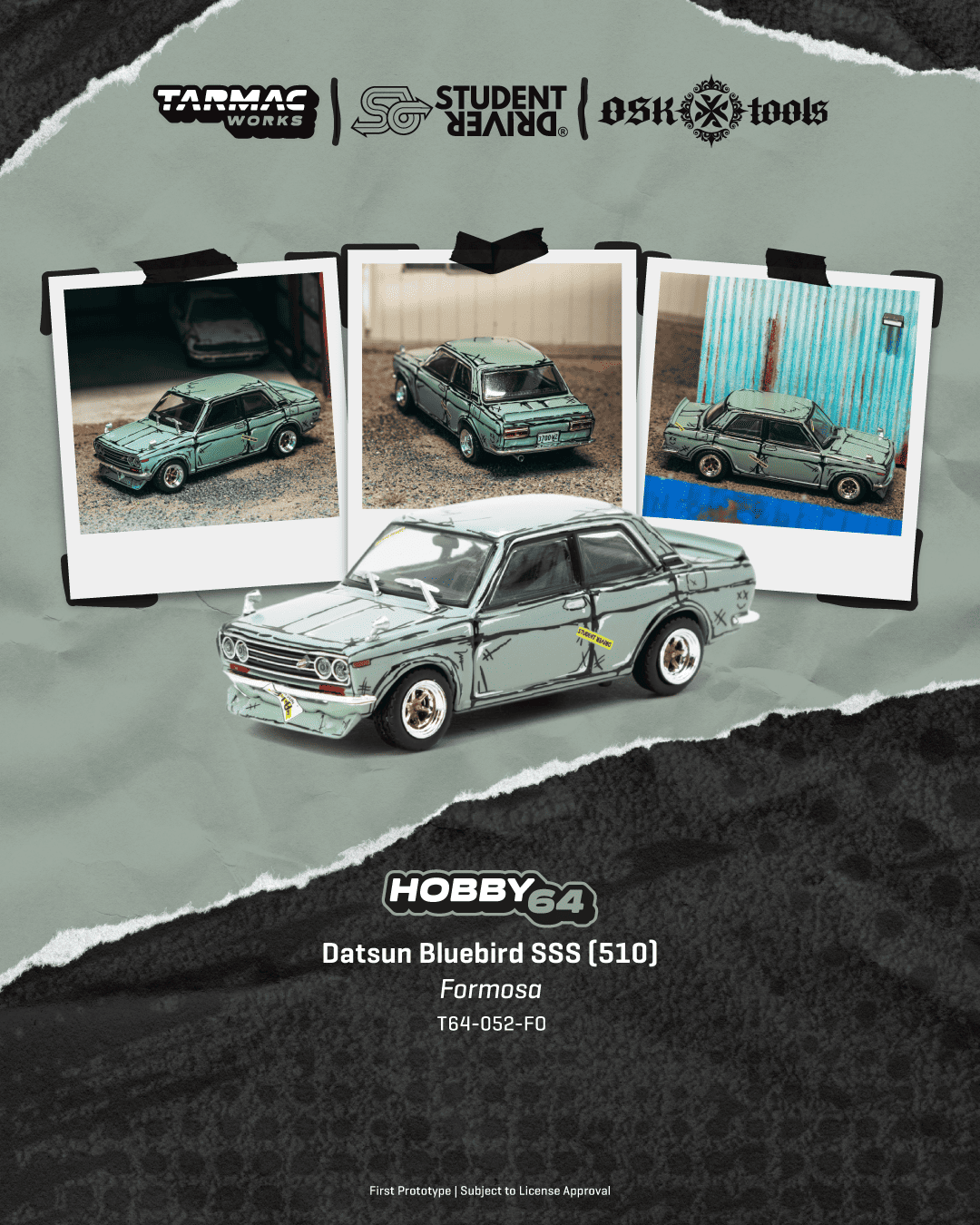 (Pre-Order)(T64-052-FO) Datsun Bluebird SSS (510) - Formosa