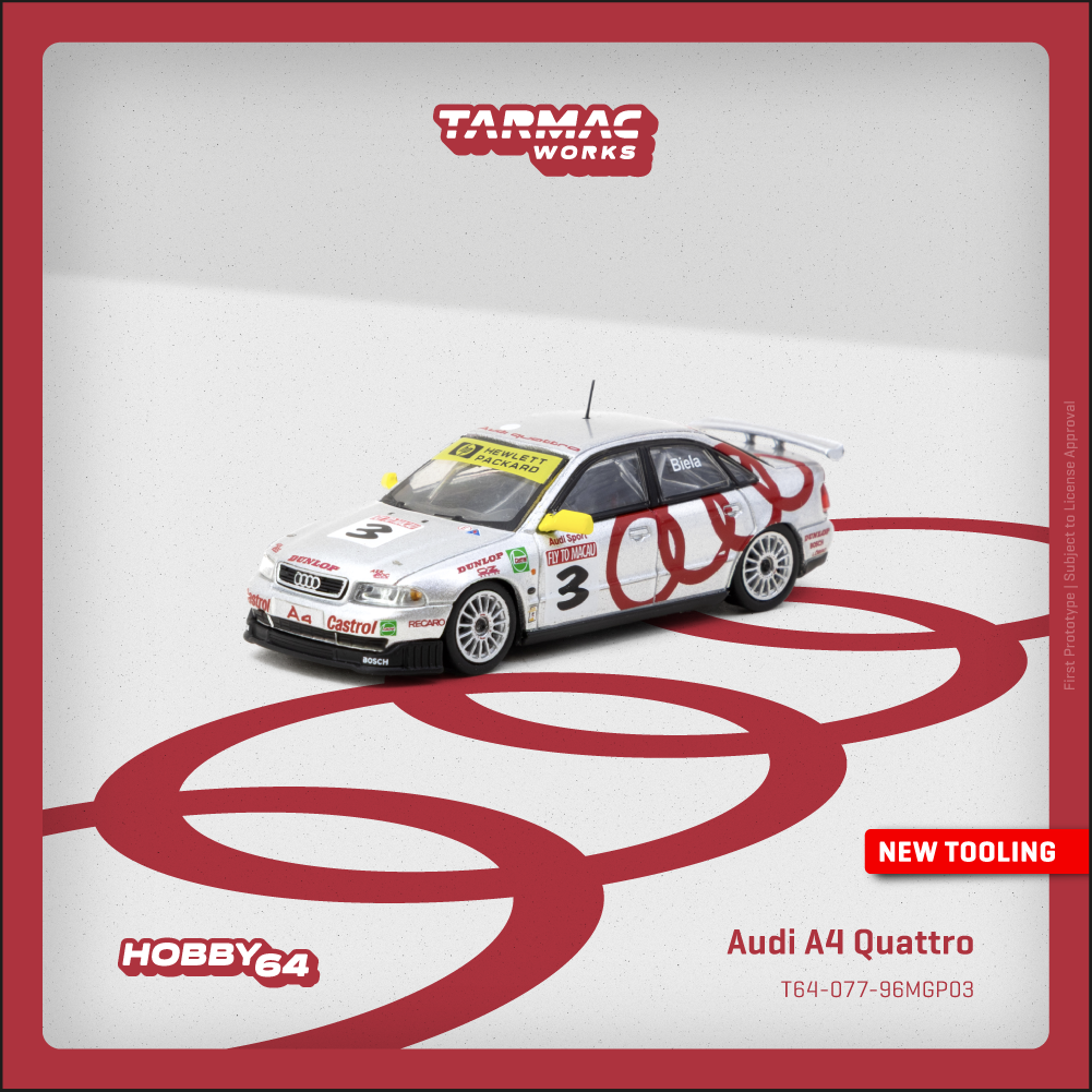 (Pre-Order) (T64-077-96MGP03) Audi A4 Quattro (Macau Guia Race 1996 Winner)