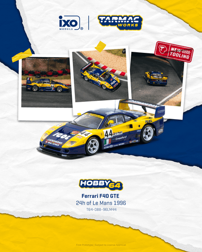 (Pre-Order) (T64-088-96LM44) Ferrari F40 GTE 24h of Le Mans 1996