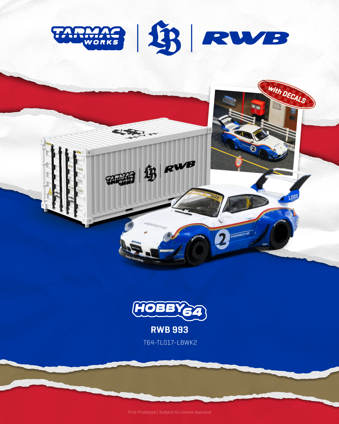 (Pre-Order) (T64-TL017-LBWK2) RWB 993 Liberty Walk