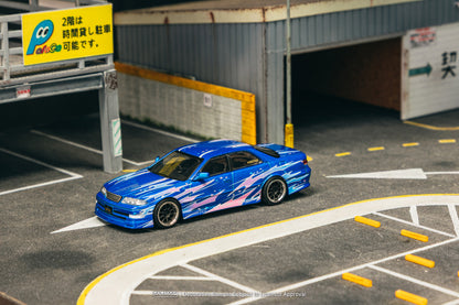 (Pre-Order) (T64G-024-BL) - VERTEX Toyota Mark II JZX100 (Blue Metallic)