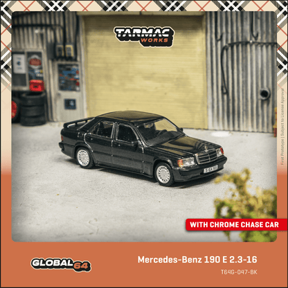 (T64G-047-BK) Mercedes-Benz 190 E 2.3-16 - Blue-Black metallic