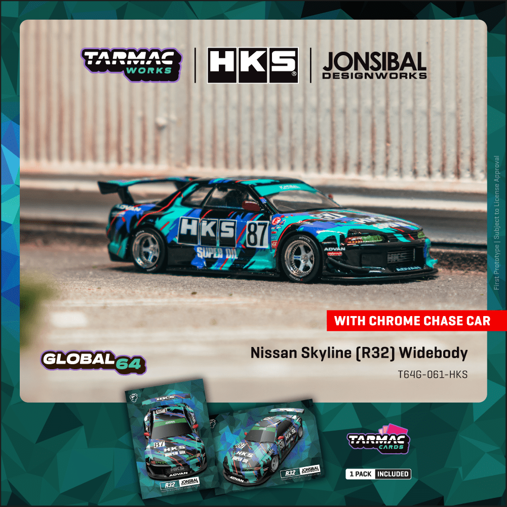 (Pre-Order) (T64G-061-HKS) Nissan Skyline (R32) Widebody HKS