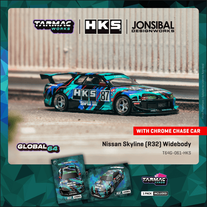(Pre-Order) (T64G-061-HKS) Nissan Skyline (R32) Widebody HKS