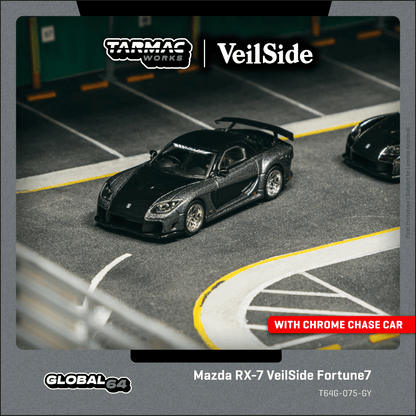 (Pre-Order) (T64G-075-GY) - Mazda RX-7 VeilSide Fortune7 Grey metallic / Black