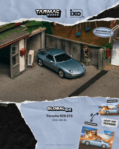 (Pre-Order) (T64G-084-BL) Tarmac Works - Porsche 928 GTS - Blue Metallic