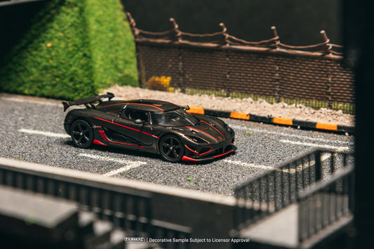 (Pre-Order) (T64G-TL005-BCF) Koenigsegg Agera RS (Black Carbon Fiber / Red Accents)