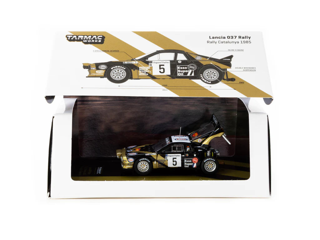 (Pre-Order) (T64P-TL002-85CAT05) - Lancia 037 Rally Rally Catalunya 1985 #5