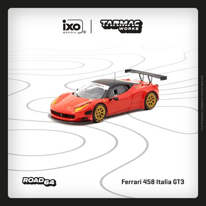 (Pre-Order) (T64R-073-RE) Ferrari 458 Italia GT3 Red