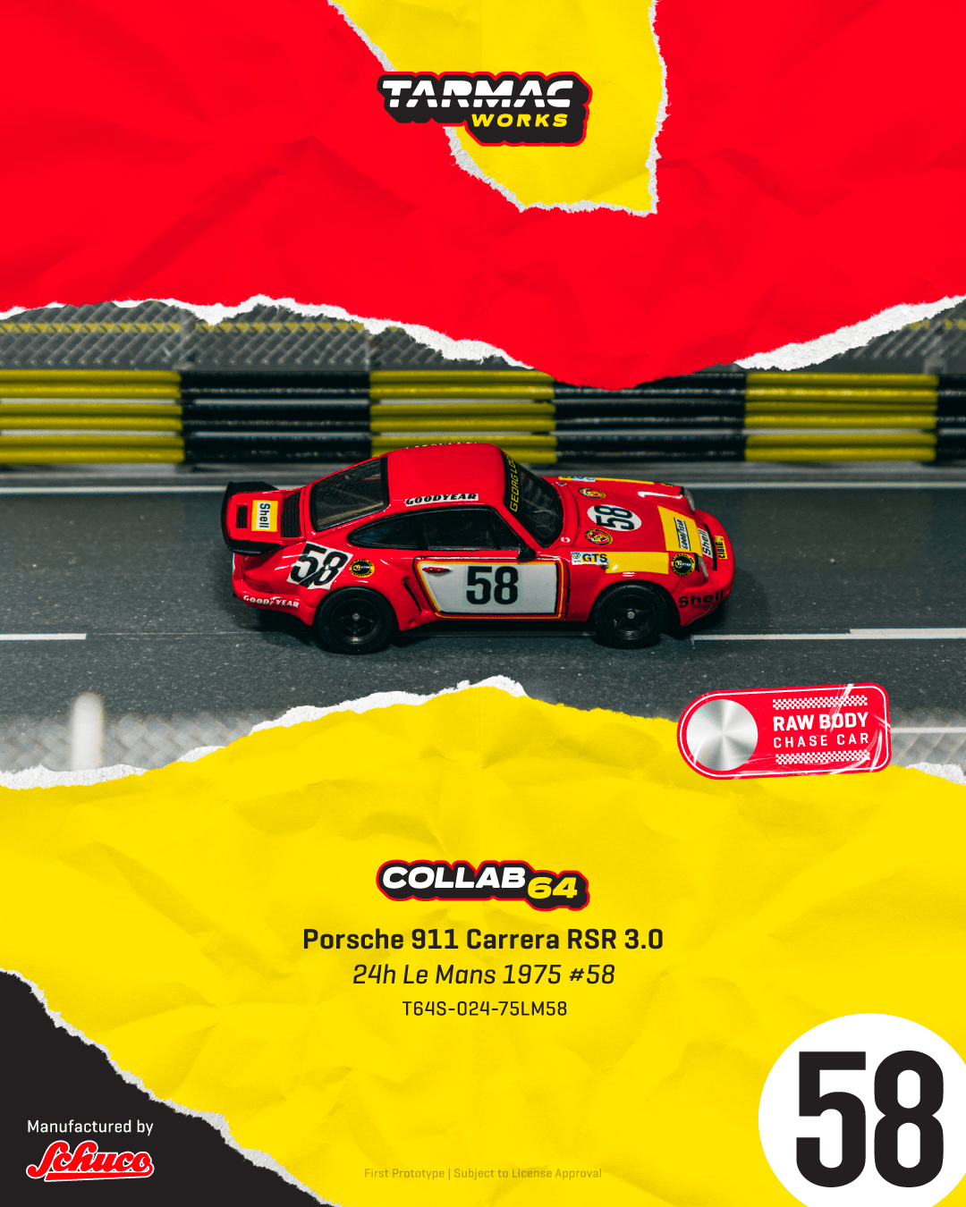 (Pre-Order) (T64S-024-75LM58) Porsche 911 Carrera RSR 3.0