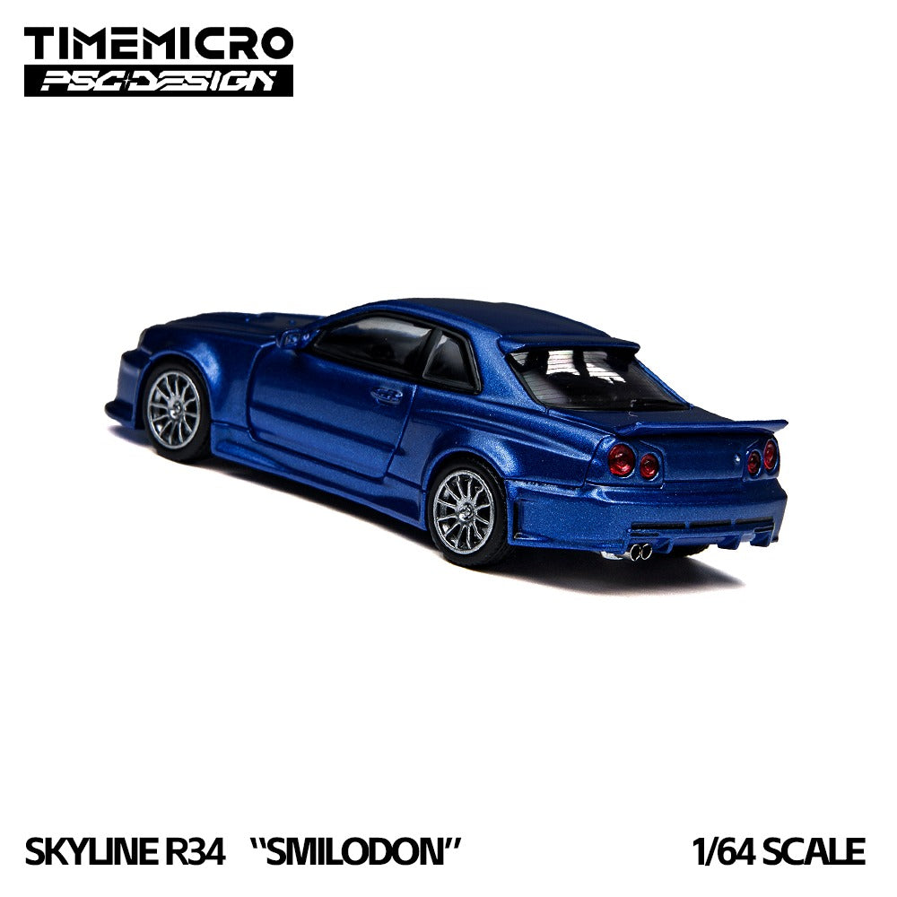 Time Micro x PSC Design 1:64 R34 Toothed Tiger x RWB 964 Double Blue (TM648403) - Rear View