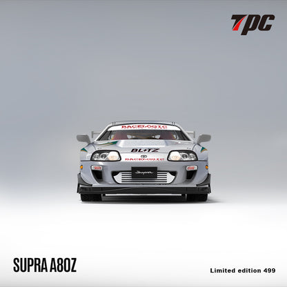 (TPC644426-1) Toyota Supra A80 Z Silver Green with figurine
