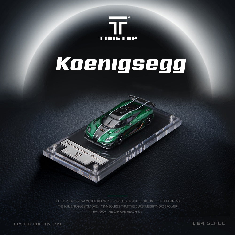 (Pre-Order)(TT644813) Koenigsegg One:1 (Green)