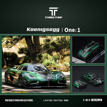 (Pre-Order)(TT644813) Koenigsegg One:1 (Green)