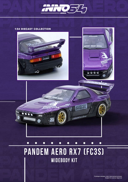 (Pre-Order) (IN64-RX7FCP-PB) MAZDA RX7 (FC3S) "PANDEM ROCKET BUNNY" Purple