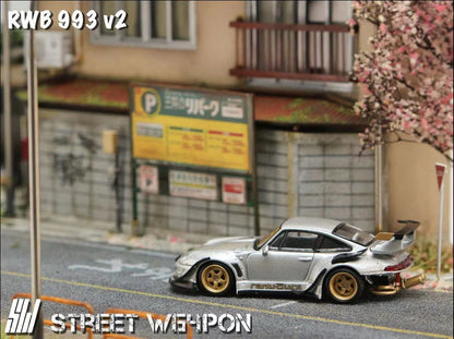 Street Weapon Porsche RWB 993 Silver