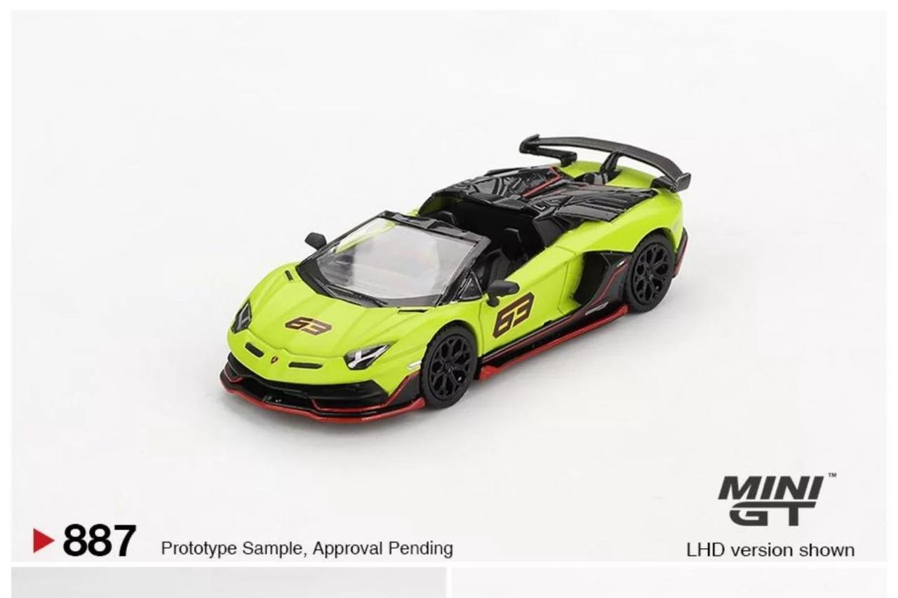 (MGT00887) Lamborghini Aventador SVJ 63 Roadster Verde Shock - Box Variant