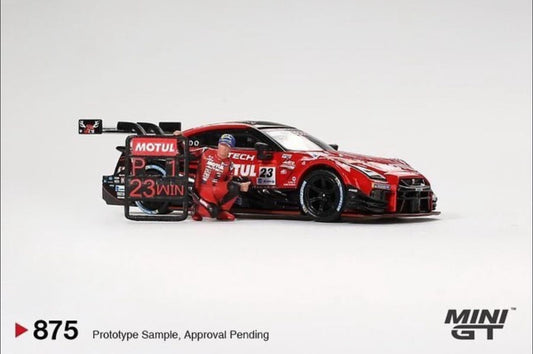 (MGT00875) - Nissan GT-R Nismo #23 "Motul Autech GT-R 2021" Super GT Series Suzuka Winner + Matsuda Figure Tsugio Matsuda Collection Vol 2