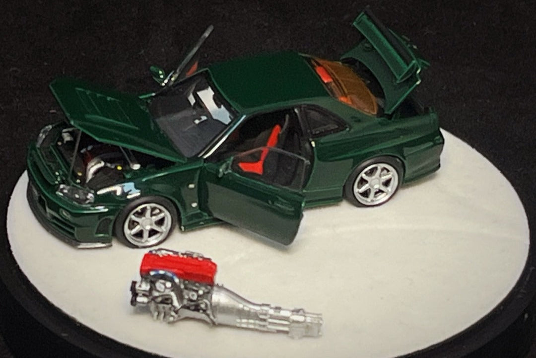 (641005) - Nissan GTR R34 Z-TUNE British green (Deluxe Version)