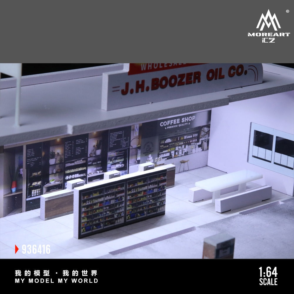 (MO936416) American gas station scene simulation model