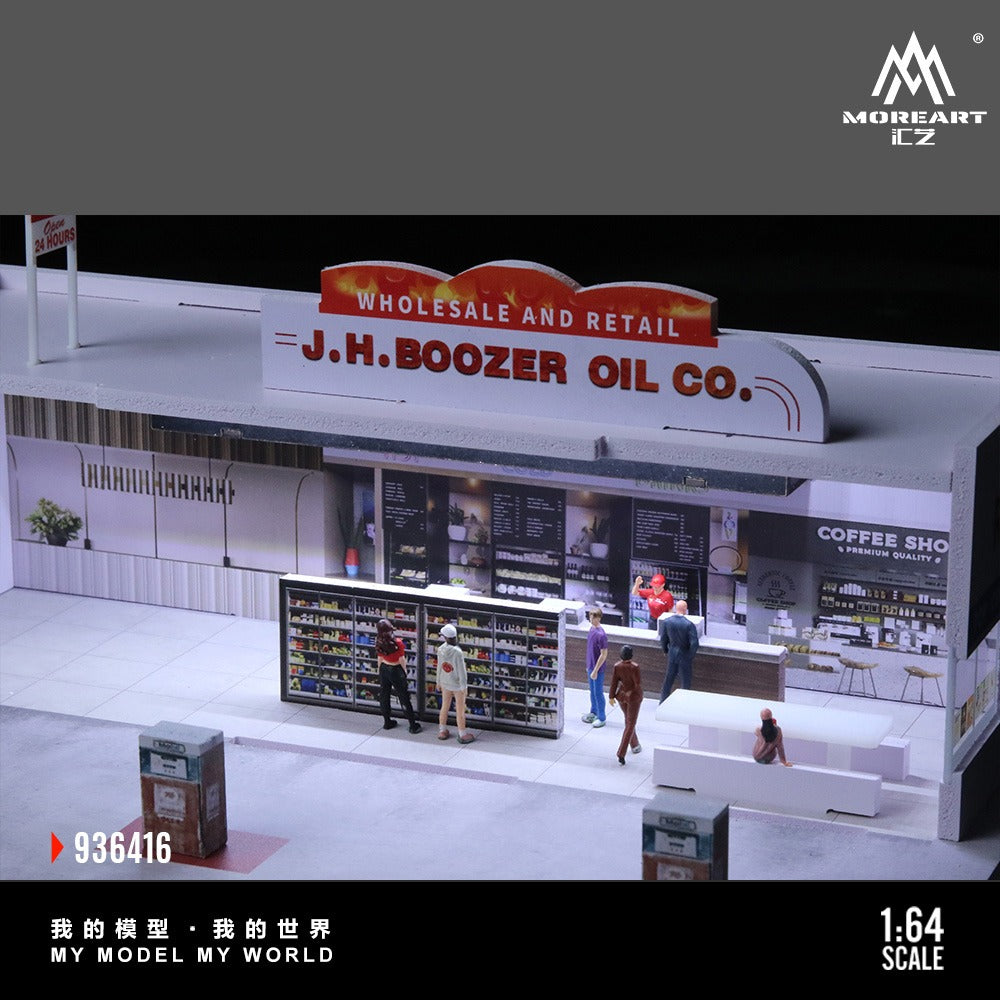 (MO936416) American gas station scene simulation model