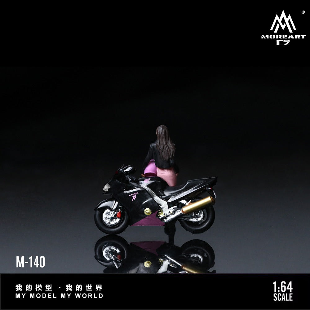 (Pre-order) (MO222140) Honda CBR1100XX black with resin figurine