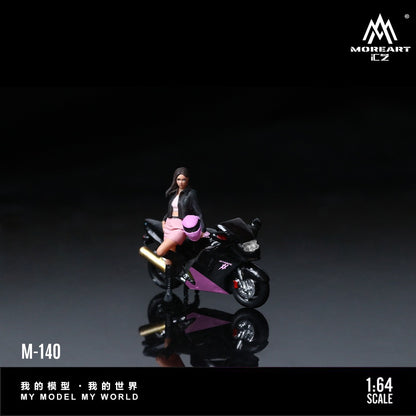 (Pre-order) (MO222140) Honda CBR1100XX black with resin figurine