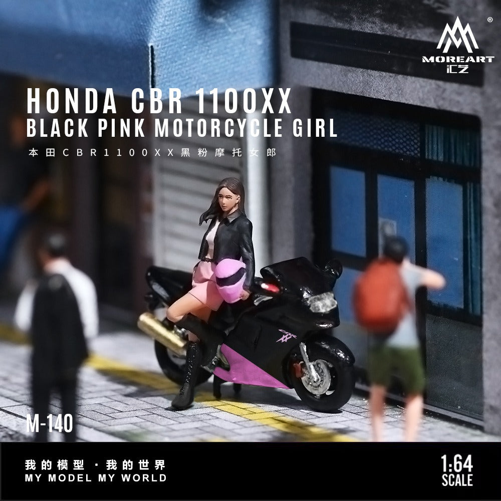 (Pre-order) (MO222140) Honda CBR1100XX black with resin figurine