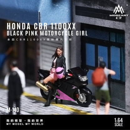 (Pre-order) (MO222140) Honda CBR1100XX black with resin figurine