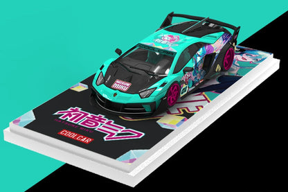 (CC643828-1) Lamborghini GTEVO Hatsune livery with figurine