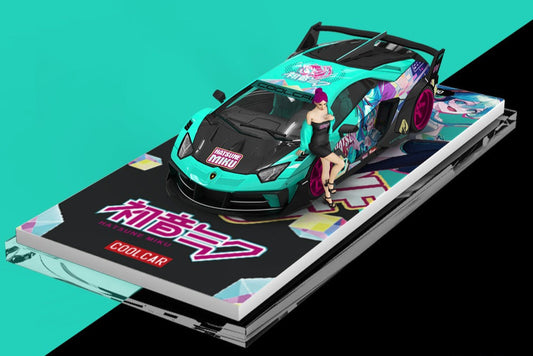 (CC643828-1) Lamborghini GTEVO Hatsune livery with figurine