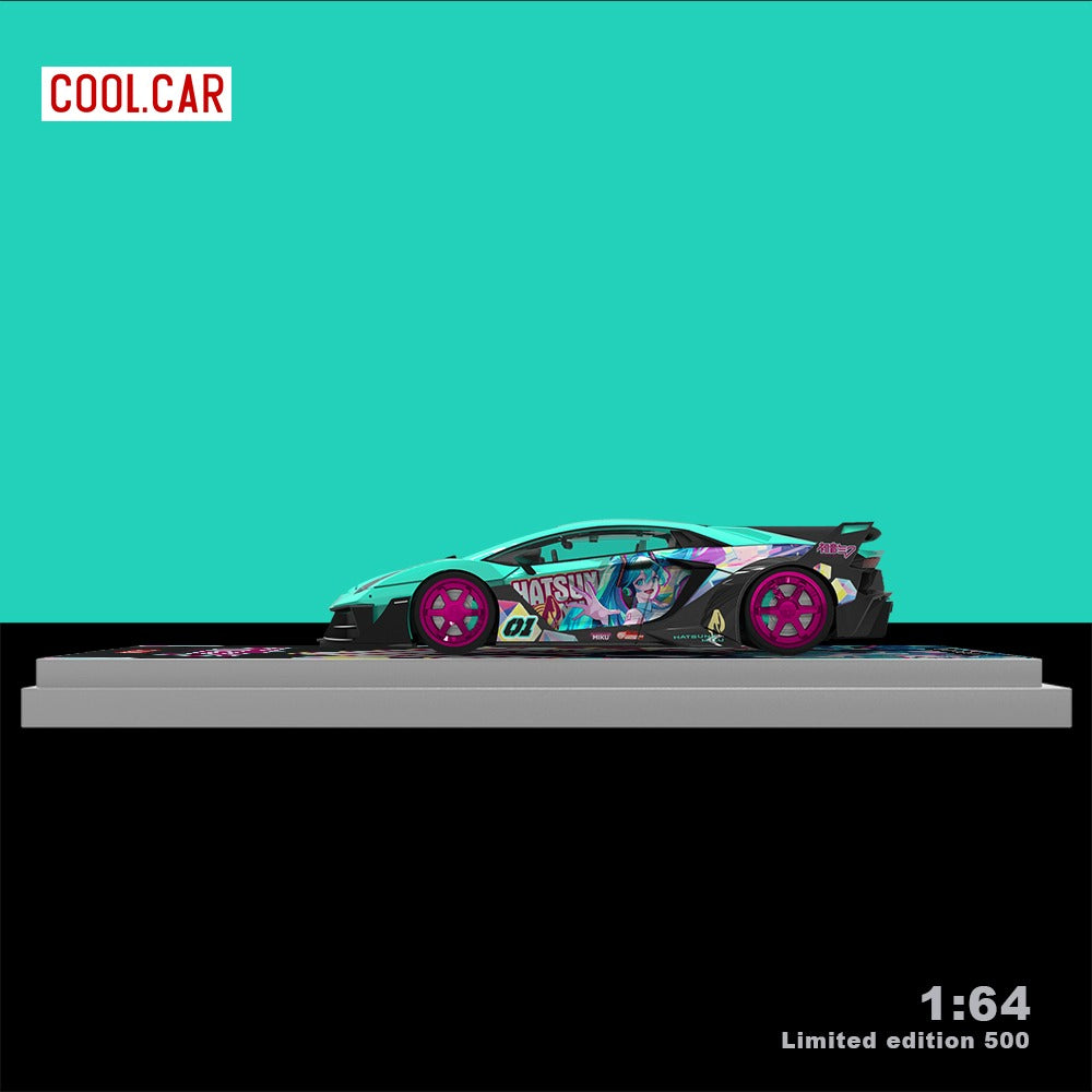 (CC643828-1) Lamborghini GTEVO Hatsune livery with figurine