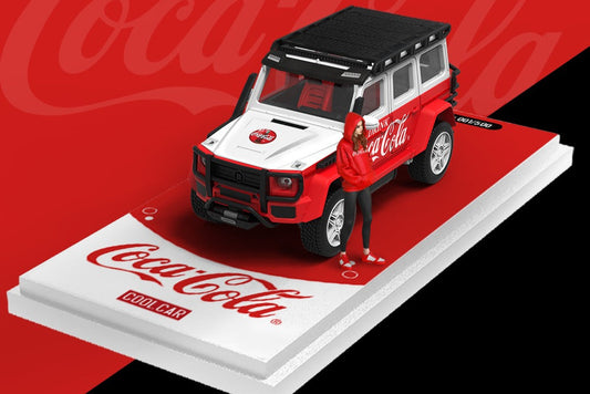 (Pre-Order) (CC641311-1) Mercedes Babos G550 red and white Coca-Cola livery with figurine
