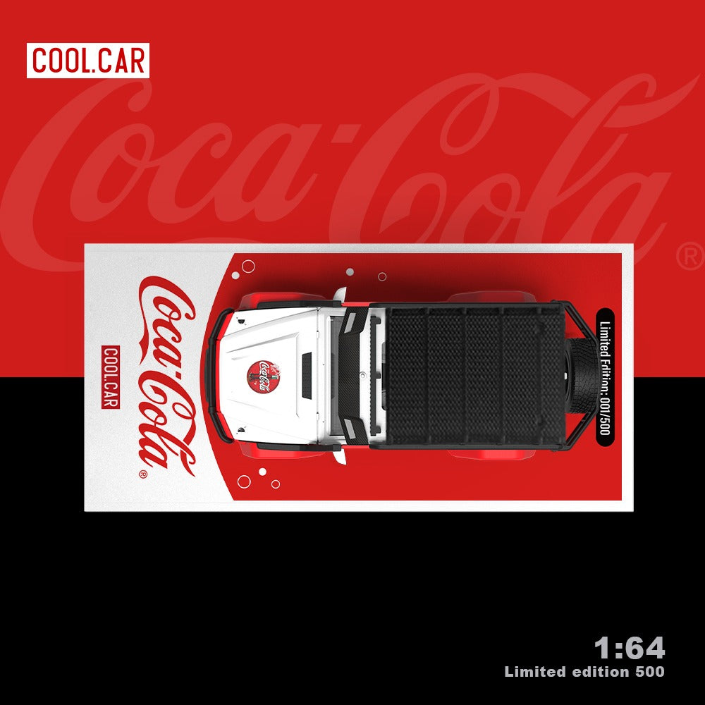 (Pre-Order) (CC641311-1) Mercedes Babos G550 red and white Coca-Cola livery with figurine