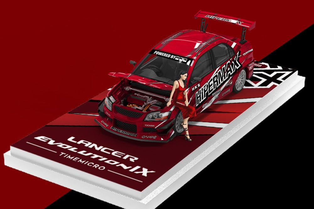 (Pre-Order) (TM800209-1) Mitsubishi EVO 9 generation - HIPERMAX livery with figure