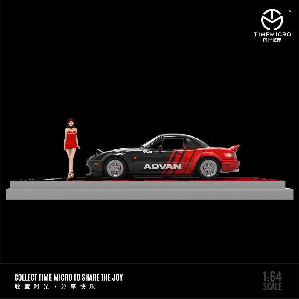 (Pre-Order) (TM646911-1) Mazda MX5-ADVAN livery with figurine