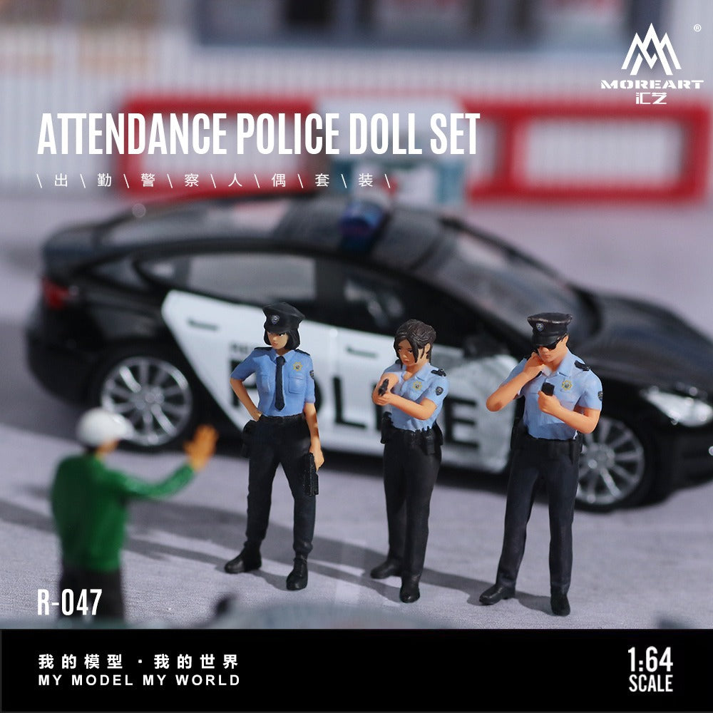 (MO223047) On-duty police doll set