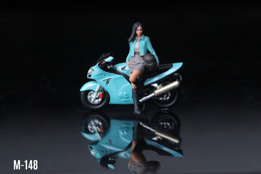 (Pre-Order) (MO222148) Honda CBR1100XX sky blue with figurine