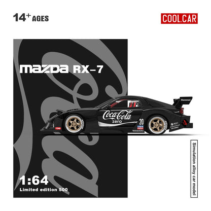 (Pre-Order) (CC647602-1) Mazda RX-7 Coke livery with figurine (Black color)