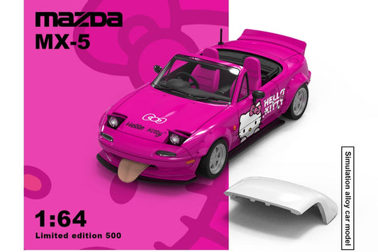 (Pre-Order) (CC646913) Mazda MX5-KT - Hello kitty livery (Dark Pink)