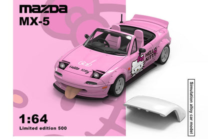 (Pre-Order) (CC646914) Mazda MX5-KT - Hello kitty livery (Light Pink)
