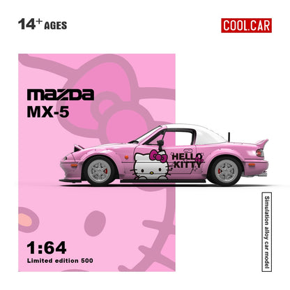 (Pre-Order) (CC646914) Mazda MX5-KT - Hello kitty livery (Light Pink)