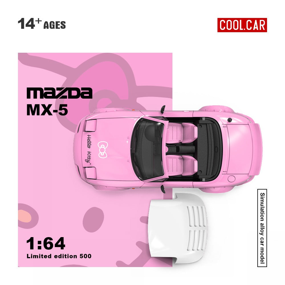 (Pre-Order) (CC646914) Mazda MX5-KT - Hello kitty livery (Light Pink)