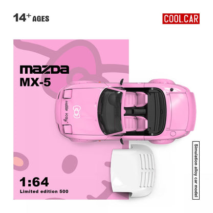 (Pre-Order) (CC646914) Mazda MX5-KT - Hello kitty livery (Light Pink)