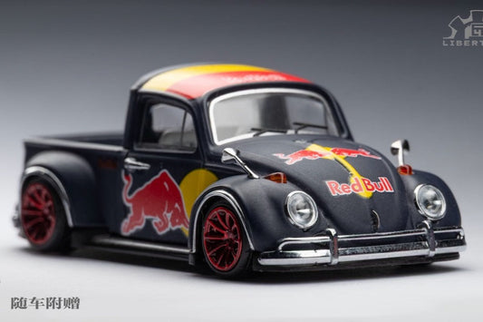 Beetle pickup truck + bear doll (Redbull livery)