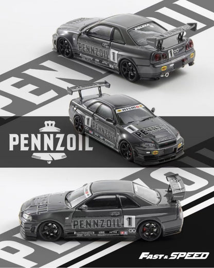 (Pre-Order) Skyline GT-R R34 Nismo Z-Tune version Penzoil livery (Grey)