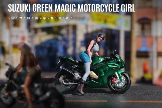 (Pre-Order) (MO222158) Suzuki Motorcycle & Female Figurine Set