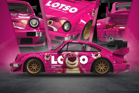 (Pre-Order) Cool Car - Porsche 964 (Strawberry Bear Series)